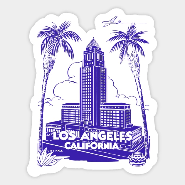 1935 Los Angeles City Hall Sticker by historicimage